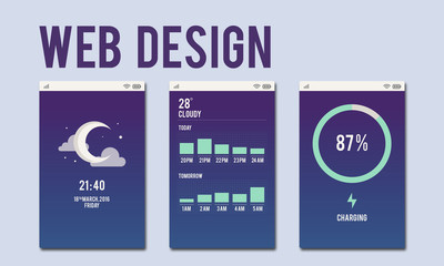 Web Design Mobile Interface Layout Concept
