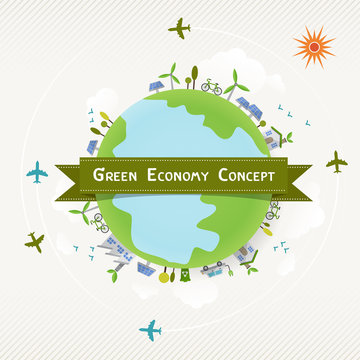 environmentally friendly planet. Vector ecology concept infographic modern design. icon and sign.