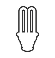 light bulb power energy technology icon. Isolated and flat illustration. Vector graphic