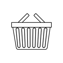 shopping basket commerce consumerism icon. Isolated and flat illustration. Vector graphic