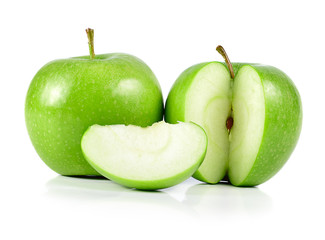 Green apple isolated on white background