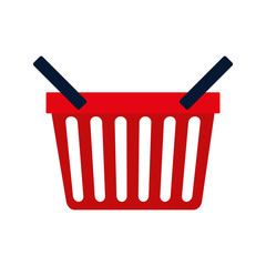shopping basket commerce consumerism icon. Isolated and flat illustration. Vector graphic