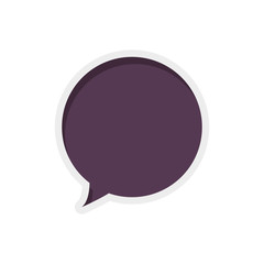 bubble message communication chat icon. Isolated and flat illustration. Vector graphic