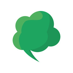 bubble message communication chat icon. Isolated and flat illustration. Vector graphic