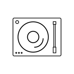 vinyl equalizer music melody sound icon. Isolated and flat illustration. Vector graphic