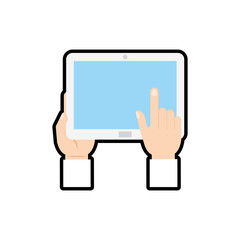 tablet gadget display technology icon. Isolated and flat illustration. Vector graphic