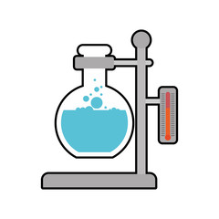 flask laboratory science research icon. Isolated and flat illustration. Vector graphic