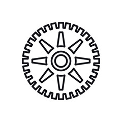Obraz premium cog gear machine part technology icon. Isolated and flat illustration. Vector graphic