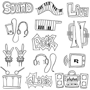Doodle of object music pack
