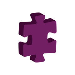 Obraz premium puzzle jigsaw game figure icon. Isolated and flat illustration. Vector graphic