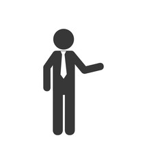 pictogram necktie person people figure icon. Isolated and flat illustration. Vector graphic