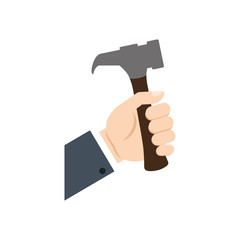 hammer hand tool construction repair icon. Isolated and flat illustration. Vector graphic