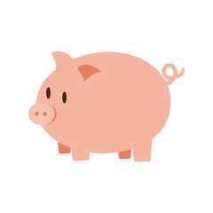 piggy money financial item commerce icon. Isolated and flat illustration. Vector graphic
