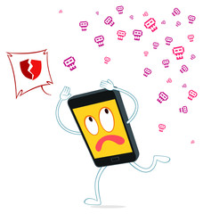 smartphone ran from virus attack