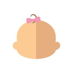 girl baby cute little childhood icon. Isolated and flat illustration. Vector graphic