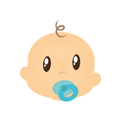 boy baby cute little childhood icon. Isolated and flat illustration. Vector graphic