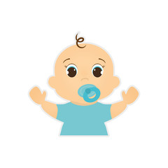 boy baby cute little childhood icon. Isolated and flat illustration. Vector graphic