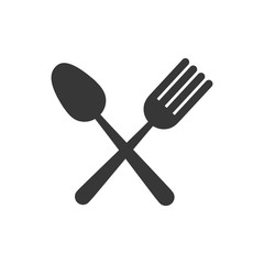 fork spoon cutlery product food silhouette icon. Isolated and flat illustration. Vector graphic