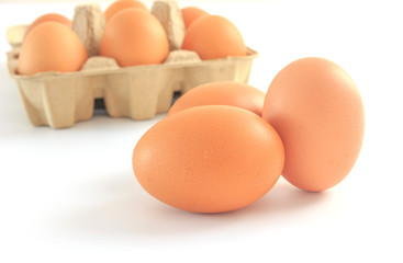 eggs isolated on a white background, Closed up