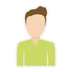 man male avatar person people icon. Isolated and flat illustration. Vector graphic