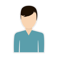 man male avatar person people icon. Isolated and flat illustration. Vector graphic