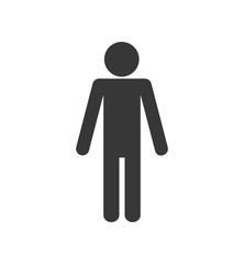 man male pictogram person silhouette icon. Isolated and flat illustration. Vector graphic