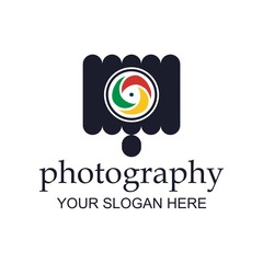 Logo vector icon for photography 