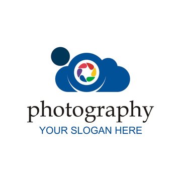 Logo vector icon for photography 