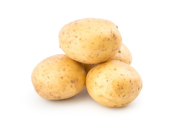New potato isolated on white background.