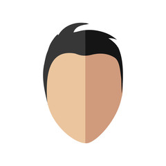 man head male person hair avatar icon. Isolated and flat illustration. Vector graphic