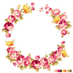 バラ　装飾フレーム