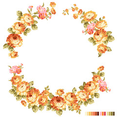 バラ　装飾フレーム