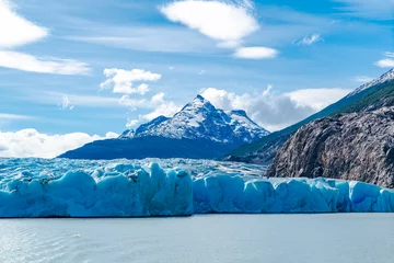 Crédence de cuisine en verre imprimé Glaciers Lago Grey and Grey Glacier