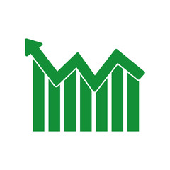 arrow data infographic icon. Isolated and flat illustration. Vector graphic