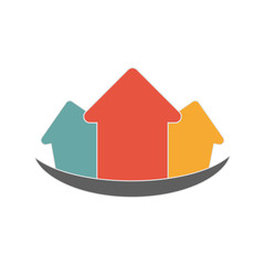 home house silhouette real estate icon. Isolated and flat illustration. Vector graphic