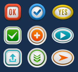 Web buttons vector set.