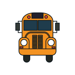 bus transportation vehicle travel icon. Isolated and flat illustration. Vector graphic