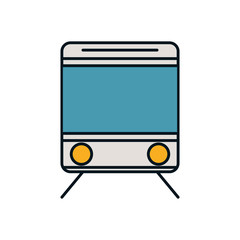 train transportation vehicle travel icon. Isolated and flat illustration. Vector graphic