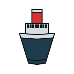 ship transportation vehicle travel icon. Isolated and flat illustration. Vector graphic