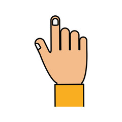 hand gesture fingers palm icon. Isolated and flat illustration. Vector graphic