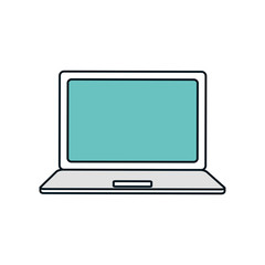 laptop gadget technology display icon. Isolated and flat illustration. Vector graphic