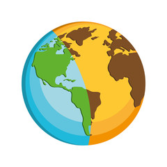 save planet earth ecology icon. Isolated and flat illustration. Vector graphic