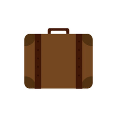 suitcase baggage luggage bag travel trip icon. Isolated and flat illustration. Vector graphic