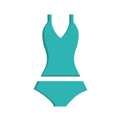 cloth swimming pool blue female icon. Isolated and flat illustration. Vector graphic