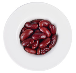 Red bean isolated on white background