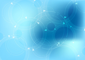 Bright blue hi-tech vector background