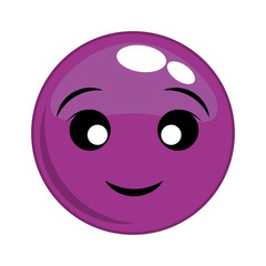 happy face cartoon sphere expression emotion icon. Isolated and flat illustration. Vector graphic