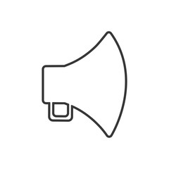 megaphone amplifer communication speaker icon. Isolated and flat illustration. Vector graphic