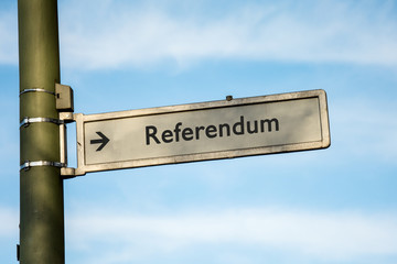 Fototapeta premium Schild 67 - Referendum