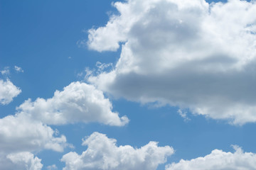 Clouds flowing blue sky